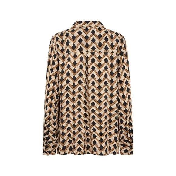 NWT SOYA CONCEPT VERONIKA 2 Black & Gold Geo Print Blouse - Picture 6 of 7